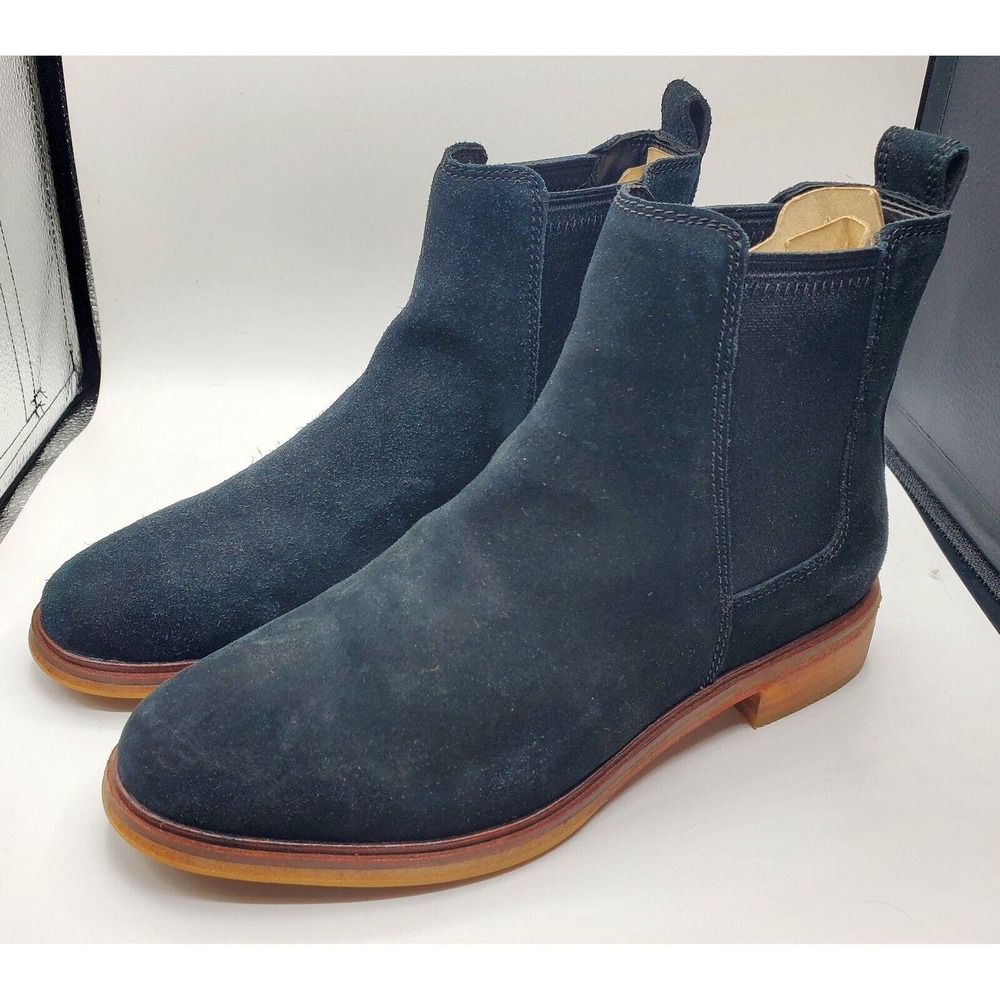 Clarks Womens Clarkdale Arlo Low Heel Ankle Boots - Black, 9 EUC